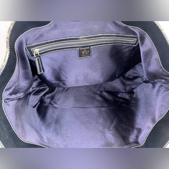 Fendi Zucchino Canvas Navy blue/gray color tote bag with dust bag… - Picture 11 of 16